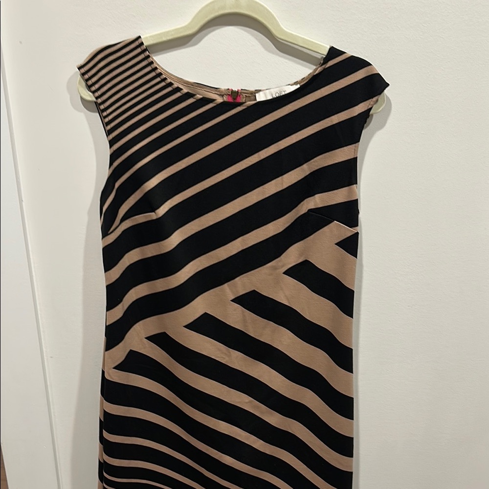 Striped Black and Tan Dress
